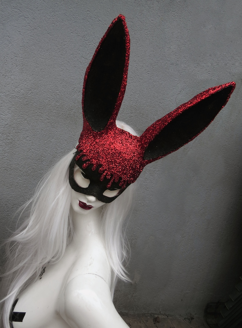 Bunny Mask - Rabbit Mask - Burlesque Mask - Masquerade - Animals Mask ...