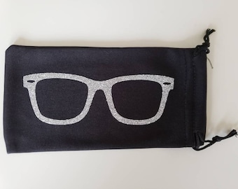 Black Microfiber Sunglasses Pouch