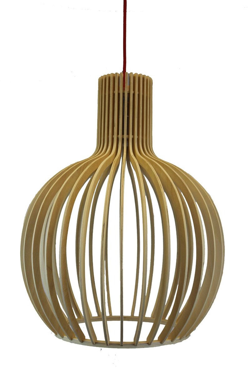 Birch Natural Wood Secto Octo Pendant Lamp Image 0