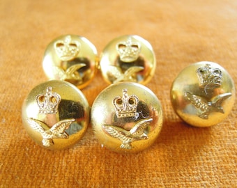 12 Antique Bulgarian Royal Army Military Uniform Bakelite Buttons Dark Green