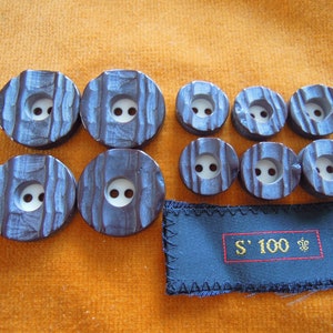 Juego de 10 botones de plástico vintage retro retro de cornamenta de imitación #E7