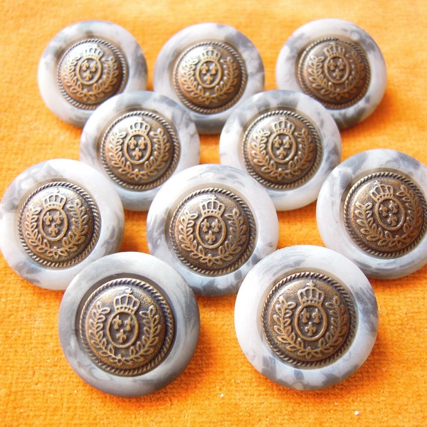 Ensemble de 10 rétro essoirs vintage Designer Boutons D23mm #E214