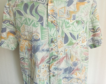 Vintage M FASHION Multicolored Floral shirt Size M