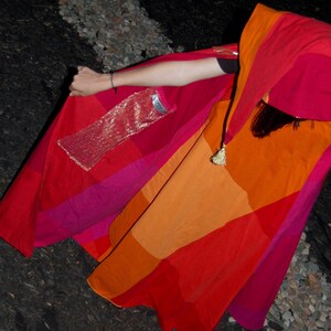 Cloak Handmade/Lined Unique, "Geometric Stars", galaxies/future, Future work, Seeing the pathways, Look to the stars, Earth, all elements