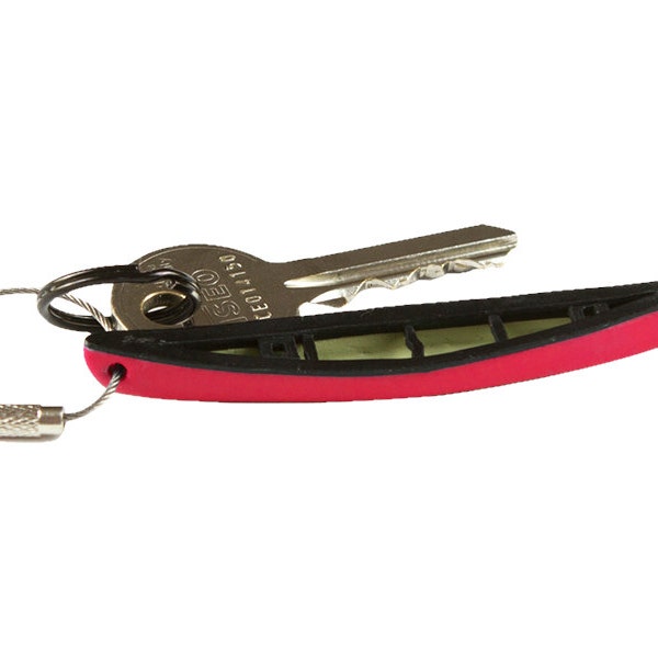 Canoe Keychain - 5 new colors -  Flexible Plastic PVC with stainless steel ring - Conoe Paddling accessories - outdoor key chain gift