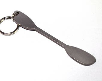 Kayak Paddle keychain - Durrable Stainless Steel - Hand finished to a matte / satin finish - kayak accessories - gift