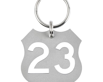 US 23 Keychain – Durable Stainless Steel - Michigan’s Sunrise Side US23 Highway Key Chain – Pure Michigan gift