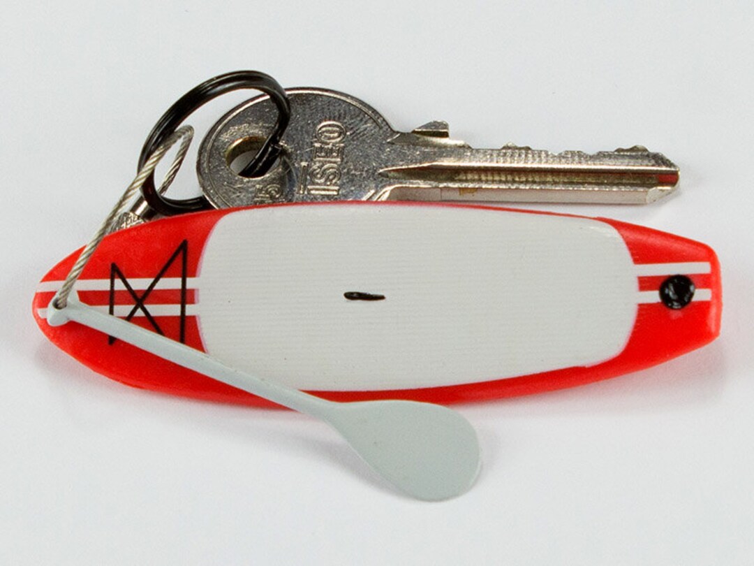Stand up Paddle Board SUP Keychain Flexible Plastic PVC With Stainless