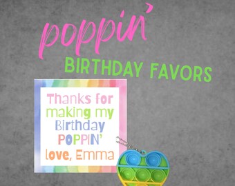 Popin 'Geburtstags-Gastgeschenke / Kindergeburtstag-Gastgeschenke / Fidget-Gastgeschenke / Pop-Bubble-Spielzeug-Gastgeschenke