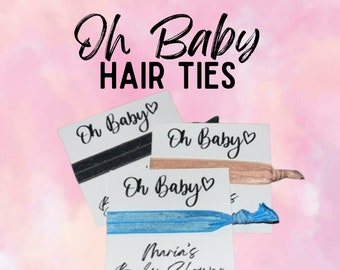 Babyparty Gastgeschenke / Babyparty Thema / Babyparty / Gastgeschenke / Oh Baby / Elastische Haarschleife / Knitterfreie Haarschleife / Anpassen / Babyparty