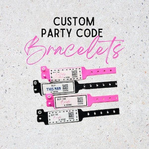 Bachelorette Bracelets/Venmo QR Code/Bride Wristbands/Buy the Bride a Drink/Bachelorette/ Custom Bracelet /Birthday Bracelets/Venmo Bracelet