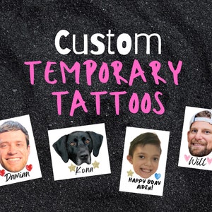 Custom Temporary Tattoos, Custom Tattoos, Face Tattoos, Temporary Tattoos,Couple Tattoos,Bachelorette Tattoos,Birthday Tattoos,Groom Tattoos
