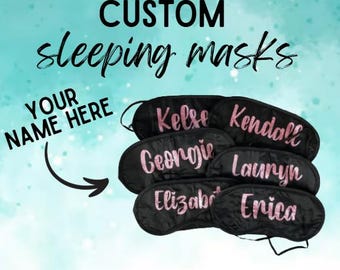 Bachelorette Party/ Bachelorette Favors/ Eye Masks/ Sleeping Masks/ Custom Sleeping Masks/Name Sleeping Masks/ Birthday Favors/Sleeping Mask