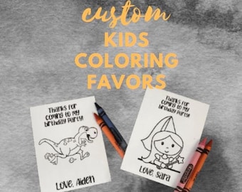 Custom Kids Coloring Page Party Favors - coloring pages- kids birthday