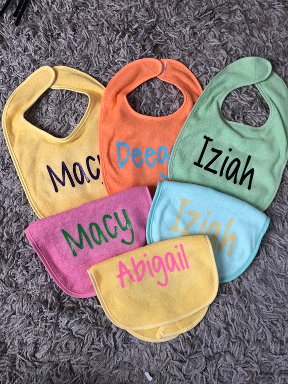 baby bibs with names on them