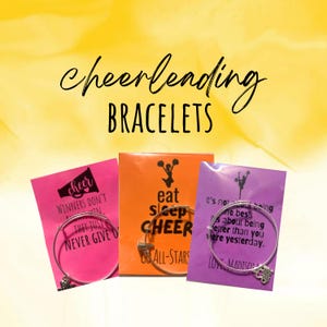 Cheerleading Bracelets/Cheer Bracelet/ Cheerleading Charms/ Sterling Silver Bracelets/ Gifts for Her/ Gymnastics Team/ Cheerleader gifts