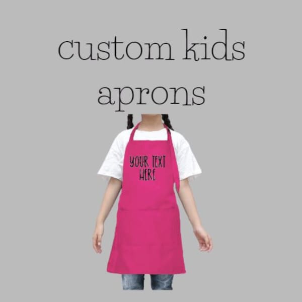 Kids Aprons/ Custom Apron/ Children Apron/ Personalized Apron/ Kitchen Apron/ Play Apron/ Name Apron/ Kids Art Apron