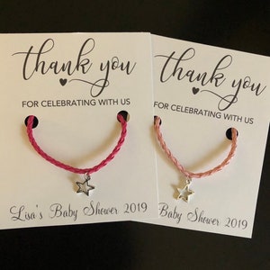 Danke / Gastgeschenke / Danke Geburtstagsparty / Gastgeschenke / Armbänder / Armbänder anpassen / Lederarmband Gastgeschenke / Bettelarmband