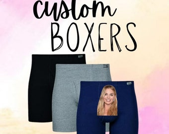 Men's Custom Boxers/ Men's Custom Underwear/ Personalized Boxers/ Gift for Man/ Bachelor Gift/ Bachelor Party