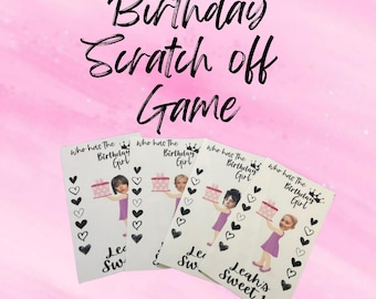 Sweet 16 Game/ Birthday Games/ Scratch Off/ Scratch Offs Games/ Sweet 16 Party/ Party Favors/ Party Games/ Party Game