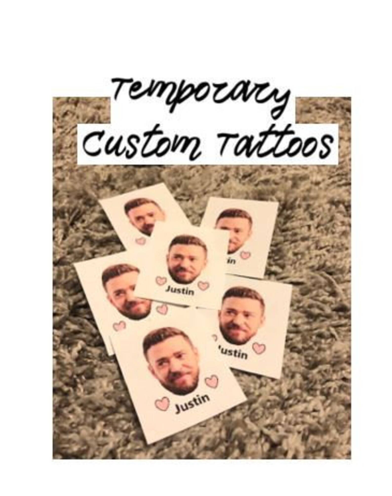Custom Temporary Tattoos Custom Tattoos Custom Face Tattoos Etsy
