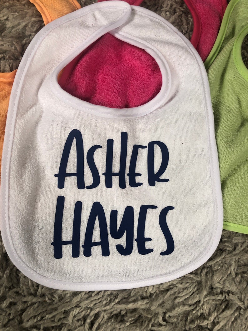Custom Name Baby Bibs/ Baby Bibs/ Personalized Baby Bibs/ Baby Etsy