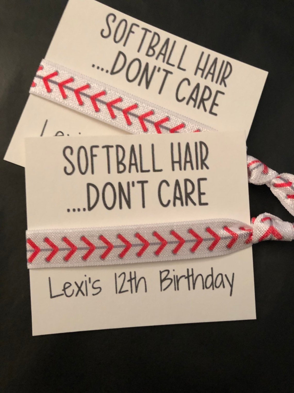 Softball Hair Don't Care/ Birthday Favors/ Softball | Etsy