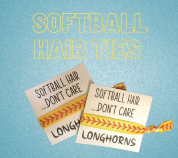 Softball Hair Don't Care/ Birthday Favors/ Softball | Etsy