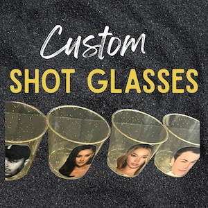 Personalisierte Schnapsgläser / Party Gastgeschenke / Party Gastgeschenke / Schnapsgläser / Tassen / Schnapsgläser Gesicht / Bachelorette / Party / Geburtstag / Hochzeit