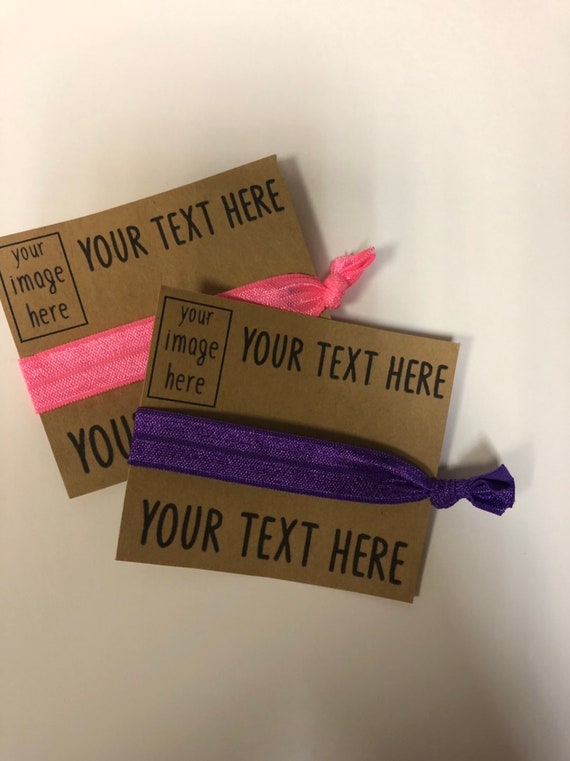 Custom Hair Ties Elastic Hair Ties Personalize Party Etsy