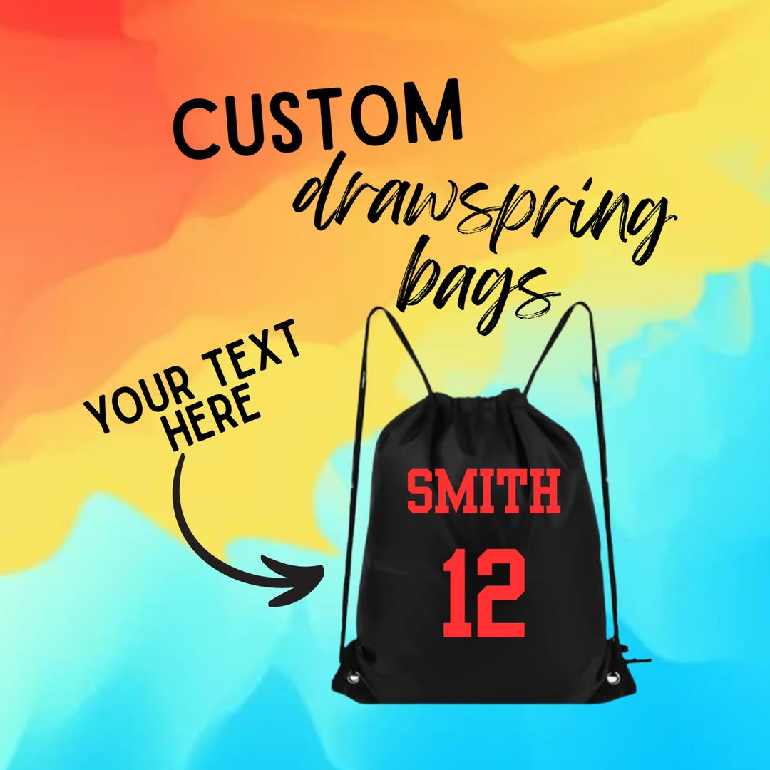 Custom Fan Drawstring Backpack Custom Drawstring Backpacks, Custom Backpacks, Birthday Favors ...