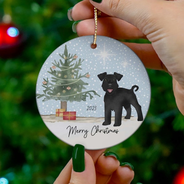 Schnauzer Christmas Ornament, 2023 Schnauzer Christmas Ornament, Black Schnauzer Dog, Christmas Ornament, Dog Ornament, Schnauzer Dog