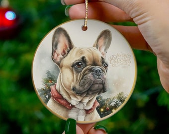 French Bulldog Christmas Ornament, 2023 French Bulldog Christmas Ornament, Frenchie Christmas Ornament, 2023 Dog Ornament, Ornament for Dog