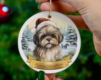 Shih Tzu Dog Christmas Ornament, Shih Tzu Ornament, 2023 Shih Tzu  Ornament, Shih Tzu Dog Ornament, Shih Tzu Gift