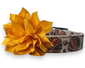 Fall Dog Collar, Thanksgiving Turkey Dog Collar, Dog Collar with Thanksgiving, Turkey Dog Collar, Dog Collar for Fall, Pumpkin Dog Collar