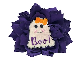 Halloween Ghost Embellished Dog Collar Flower