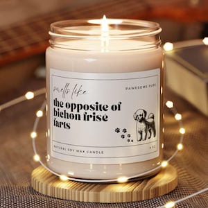 Bichon Frisé Dog Candle, Smells Like the Opposite of Bichon Frisé Farts, Funny Dog Candle, Gift for Dog Mom, Bichon Frise Dog