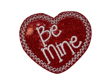 Be Mine Red Heart Dog Collar Embellishment