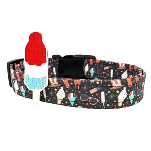 Patriotic Dog Collar, American Summer Dog Collar, 4th of July Dog Collar, Memorial Day Dog Collar, Labor Day, Popsicle Dog Collar, American