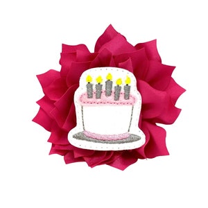 Birthday Cake Embellished Dog Collar Flower
