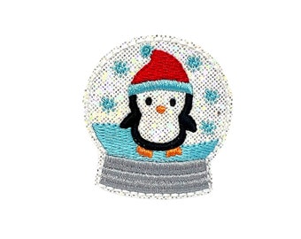 Penguin Snow Globe Dog Collar Embellishment