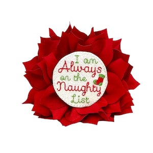 Christmas Embellished Dog Collar Flower