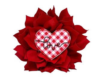 Valentine's Day Embellished Dog Collar Flower