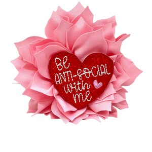 Valentine&#39;s Day Embellished Dog Collar Flower