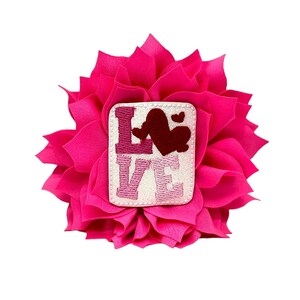 Valentine&#39;s Day Embellished Dog Collar Flower