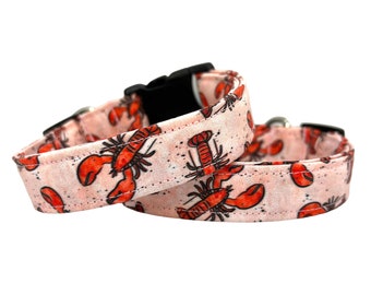 Lobster Dog Collar, Summer Dog Collar, Nautical Dog Collar, Beach Collar, Dog Collar for Boy, Dog Collar for Girl, Everyday Dog Collar, Dog