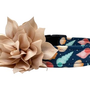 Seashell Dog Collar, Shell Collar for Dogs with Dog Collar Flower, Beach Dog Collar, Summer Dog Collar, Nautical Dog Collar,Shell Dog Collar