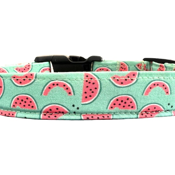 Dog Collar, Watermelon Dog Collar, Summer Dog Collar, Watermelon Slices Dog Collar, Fruit Dog Collar, Watermelon, Pink Watermelon Collar