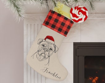 American Bulldog Christmas Stocking American Bulldog Christmas Stocking