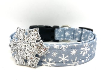 winter themed dog collars